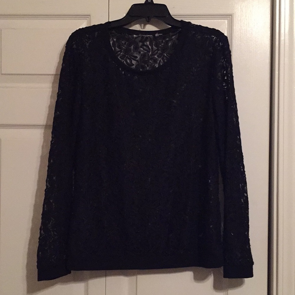 Sheer long sleeve shirt